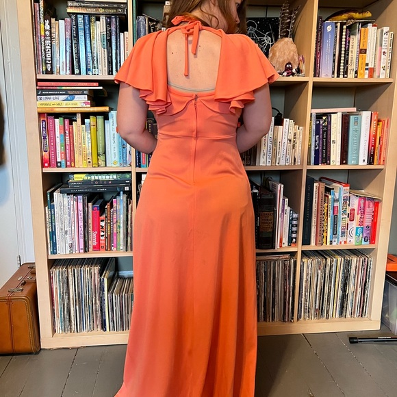 70’s disco angel sleeve fairy maxi dress true vintage - Picture 2 of 3